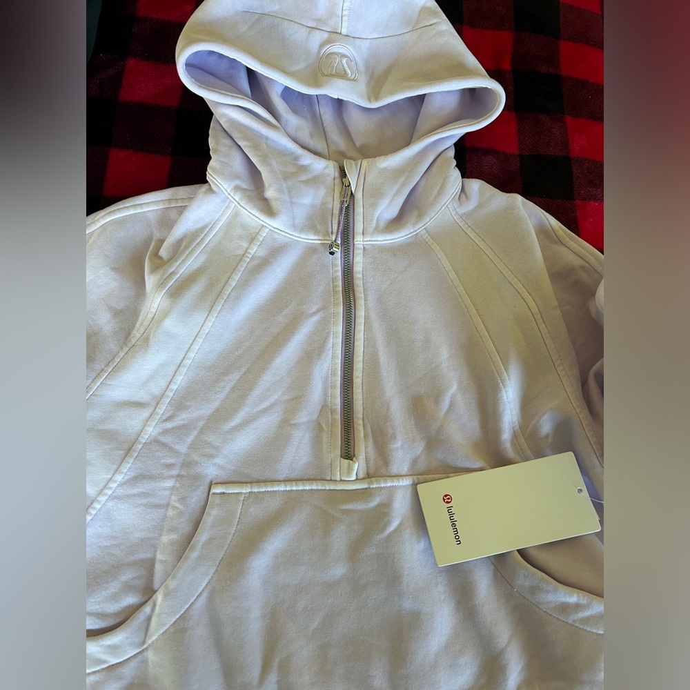 LULULEMON NWT Scuba Oversized Half Zip HoodieDYE Color Mineral Dye Purple Cosmos - Picture 5 of 6